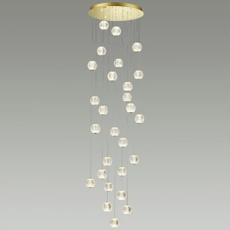 Подвесная люстра большая каскадная Crystal 5008/120L Odeon Light (LED, 220V, на проводе)