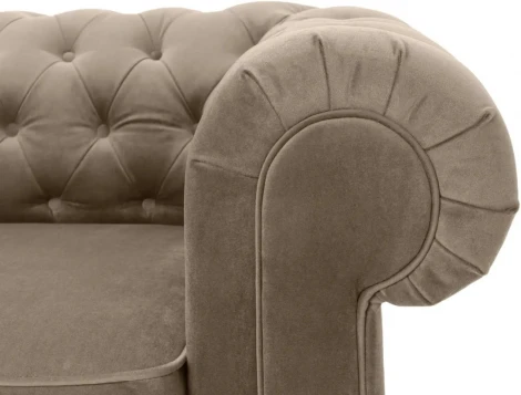 Диван Chesterfield ОГОГО (арт.344554), (Ткань/Бежевый)
