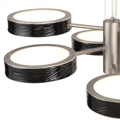 Подвесна люстра светодиодная Odeon Light Riviera 5451/99LB черный/никель/металл/керамика/акрил LED 99W 2000К/3000K/4000K