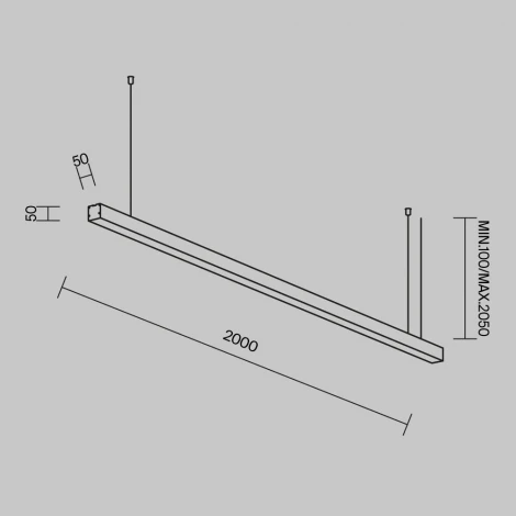 Подвесной светильник линейный светодиодный Maytoni Technical LL312032
