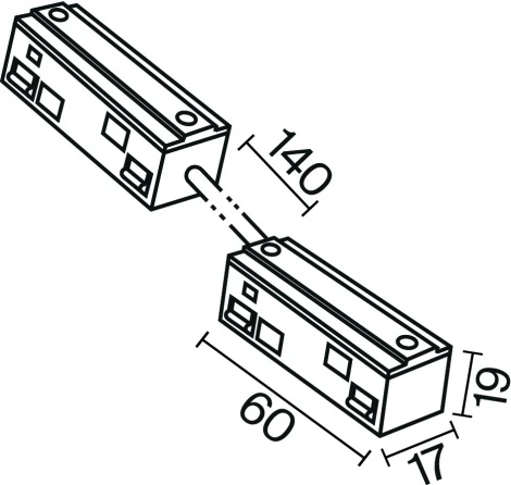 Коннектор гибкий для магнитного шинопровода Maytoni Accessories for tracks Exility TRA034CPC-42B-15-1 (48V)