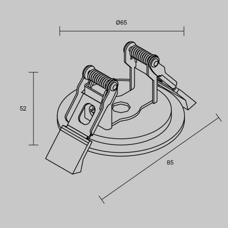Встраиваемая потолочная чаша для вертикального шинопровода Maytoni Technical Accessories for tracks Arity TRA234RCB-B