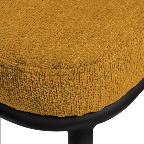 Стул Lucas 2 горчичный шенилл с чёрными ножками Bradex Home FR 1085