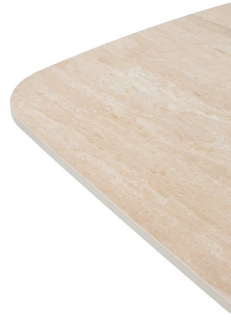 Стол КАЛВИН (CALVIN) 180 цвет ТРАВЕРТИН (MATTE ROME TRAVERTINE SOLID CERAMIC) / СЕРЫЙ ДУБ, ®DISAUR M-City 64672