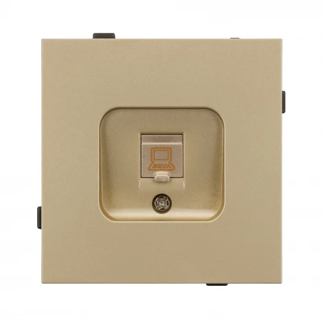 Механизм компьютерной розетки SCT-TENDO-MPC1-SFPL-GD (RJ-45, CAT6) (Arlight, Матовый песочный) 054592