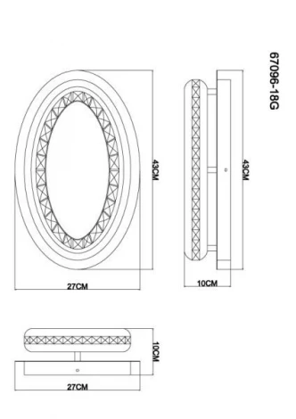 Потолочная люстра Globo Hommi 67096-18G