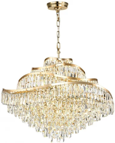 Подвесная люстра каскадная Odeon Light Wayta 5073/25 золото/прозрачный/металл/хрусталь E14 25*40W (220V, на цепи)