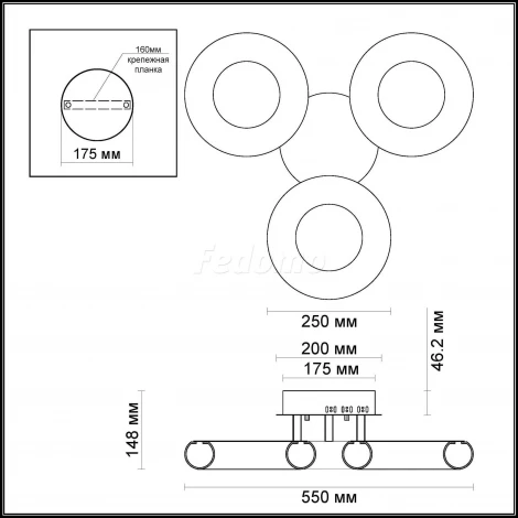 Потолочная люстра Odeon Light Reggio 3966/39L