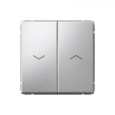 Выключатель жалюзи двухклавишный (алюминий) Systeme Electric GAL000319S