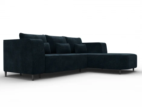 Диван угловой Лига-140 НПБ угол правый (Графит/ДСП,ЛДСП,Брус,Фанера,Велюр) Лига Диванов 138185