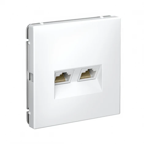 Розетка Ethernet RJ-45 двойная (белый) Systeme Electric GAL000188