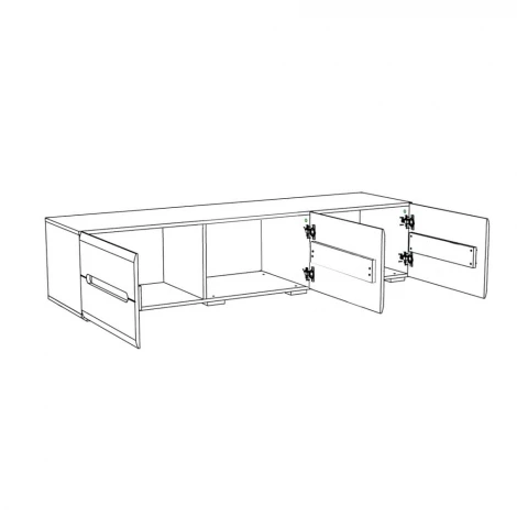 Тумба для ТВ Наоми БТС ТБ-17, графит 00-00025916