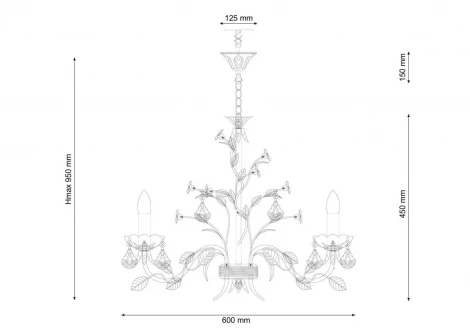 Подвесная люстра Lucia Tucci Fiori Di Rose 1770.6
