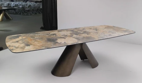 Стол КАЛЬДЕРОН (CALDERON) 180 цвет TL-137 матовый, исп керамика / МЕДНЫЙ БРАШИРОВАННЫЙ, ®DISAUR M-City 64668