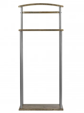 Вешалка костюмная Верис 4 металлик/дуб крымский состаренный Mebelik 007458