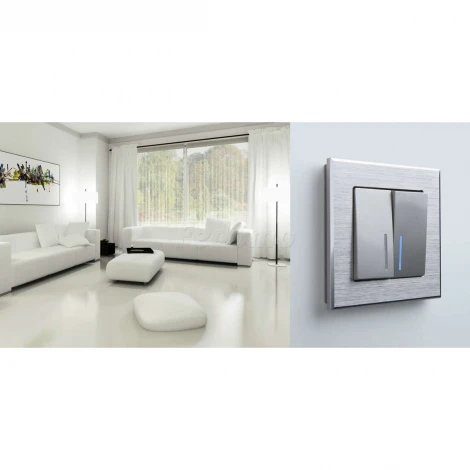 Рамка на 1 пост Werkel Aluminium, алюминий