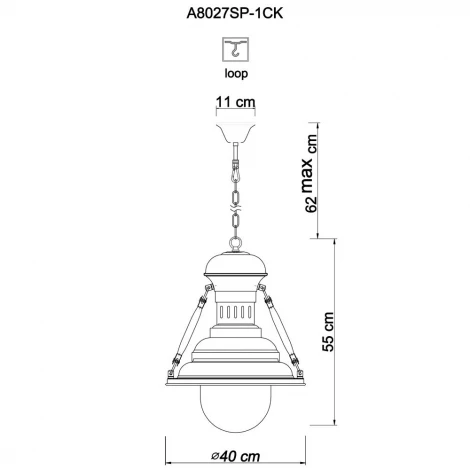 Подвесной светильник Arte Lamp Decco A8027SP-1CK