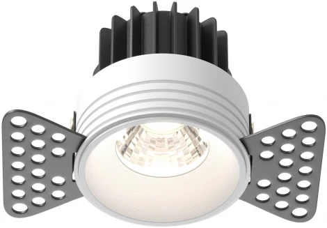 Встраиваемый светильник под гипсокартон Maytoni Round DL058-7W4K-TRS-W (LED, 220V, круглые)