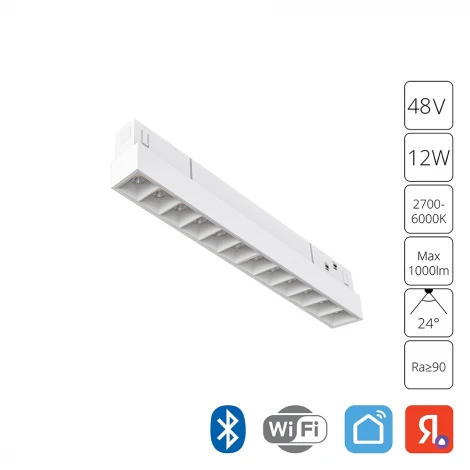 Магнитный трековый линейный светильник Downlight LED 48V Arte Lamp Linea A4694PL-1WH (Умный дом, Алиса) (управление смартфоном)