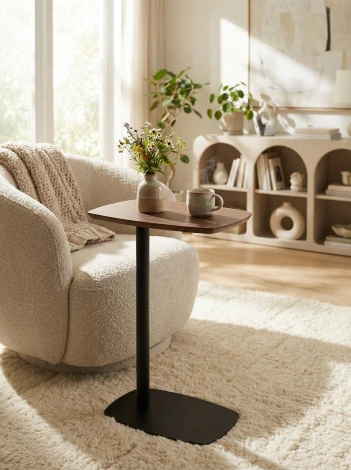 Стол придиванный Дей орех кантри/черный Mebelik 009795