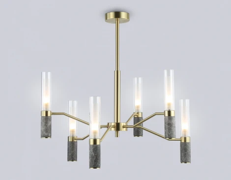 Потолочная люстра на штанге с мрамором Ambrella Ceramo Modern LH53353