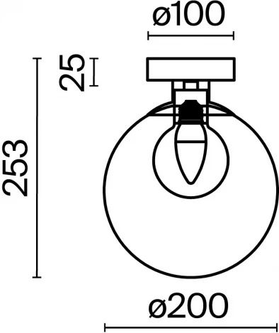 Настенно-потолочный светильник Maytoni Basic form MOD521WL-01G3 (220V, шар)