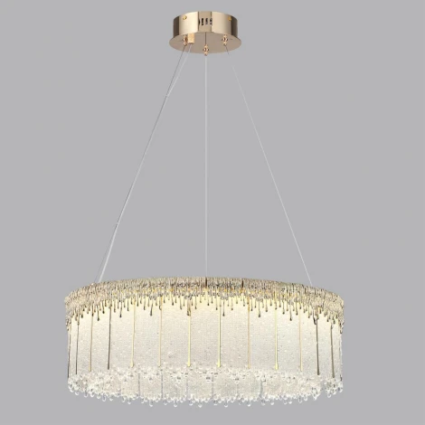 Подвесная люстра Odeon Light Cleo 5091/80L золотой/стекло LED 80W 3700K (220V, на тросе, круглые)