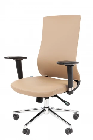 Офисное кресло Chairman 500LUX Россия экокожа бежевый БП 7210651