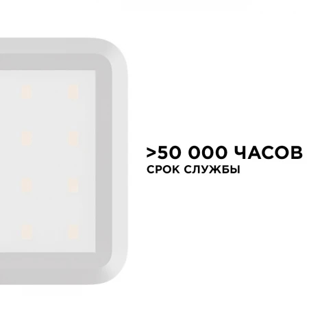 Комплект светодиодных светильников квадратных накладных 12В, 1,3 Вт х 4 шт SMD3528 12-02