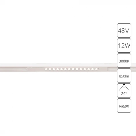 Магнитный трековый линейный светильник LED 48V Arte Lamp Optima A7286PL-1WH