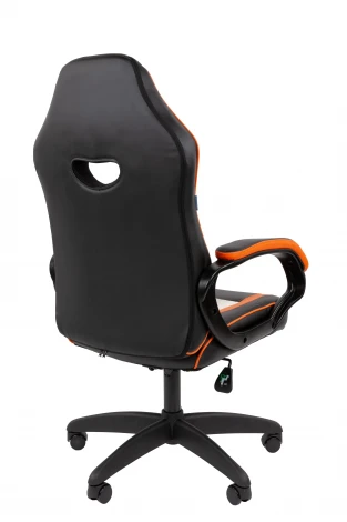 Кресло Chairman game 16 Россия экокожа черный/оранжевый/белый 7213481