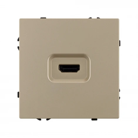 Механизм HDMI розетки SCT-NOBE-MHD1-SFPL-GD (Arlight, Золотой песок) 061843