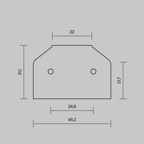 Заглушка торцевая к профилю Maytoni Technical Accessories for tracks Exility X TRA239MPEC-S