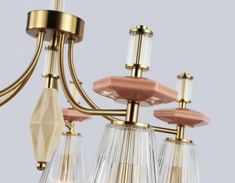 Потолочная люстра на штанге на штанге с керамикой Ambrella Ceramo Modern LH53183
