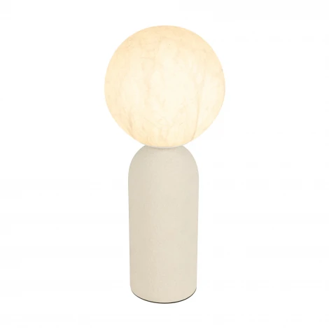 Настольная лампа SP-SILKA-TAB-R150-6W Warm2700 (WH, 330 deg, 230V, TOUCH-DIM) (Arlight, IP20, Натуральный шелк) 056890