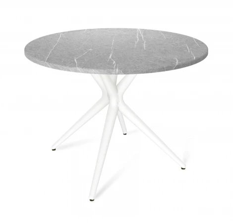 Стол Sheffilton SHT-TU30/TT 90 МДФ белый/серый мрамор 1856318015