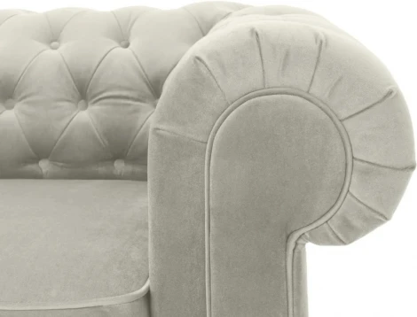Диван Chesterfield ОГОГО (арт.344561), (Ткань/Белый)