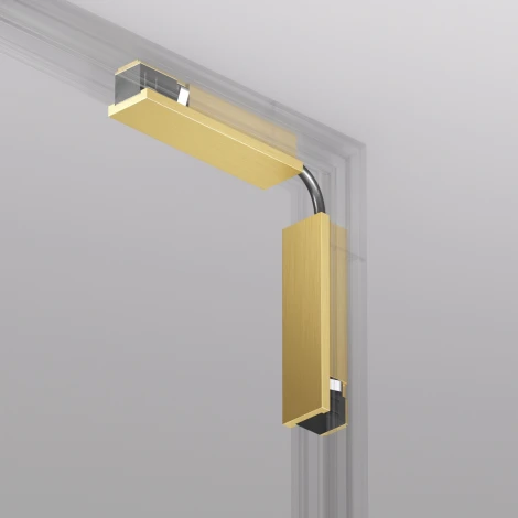 Коннектор для трека Denkirs Shine Base TR5724-SB 90° стена-потолок с поворотом трека под произвольным углом, сатинированная латунь (48V)