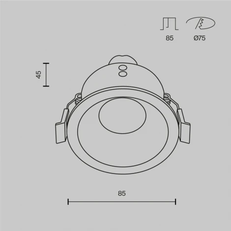 Встраиваемый светильник Maytoni Technical Zoom DL032-2-01W-1(N) 1*GU10 10 Вт IP44