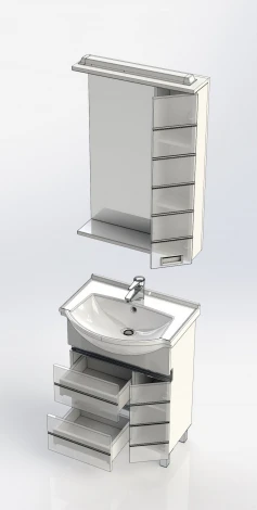 Мебельная раковина Aquanet Shenxin 60 0060