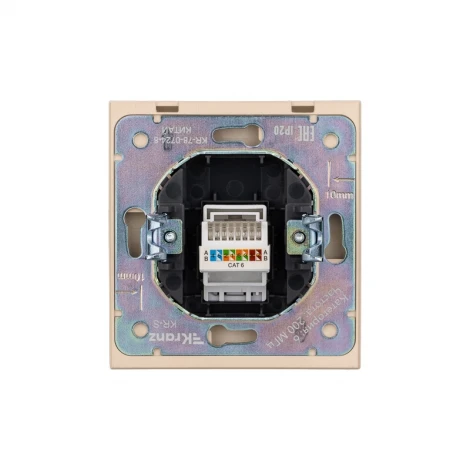 Розетка компьютерная RJ45 кат6 с/у шелк Kranz Strong KR-78-0724-8