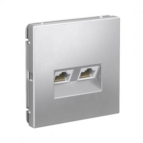 Розетка Ethernet RJ-45 двойная (алюминий) Systeme Electric GAL000388