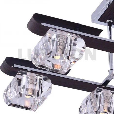 Потолочная люстра N-Light 6001 6001-6P chrome + wengue