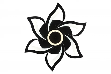 Потолочная люстра Natali Kovaltseva Olimp HIGH-TECH LED LAMPS 82020 BLACK (регулировка яркости, 220V, пульт управления, цветы)