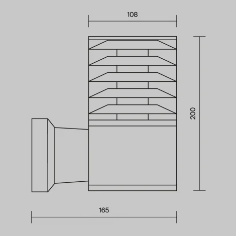Настенный светильник уличный Maytoni Bronx O576WL-01B (220V, IP54)
