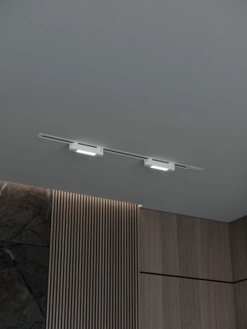 Трековая система в сборе встраиваемая однофазная 220V Hesby Lighting №1 однофазная накладная Skylite HSBL_kompl_S001_VI1W3K