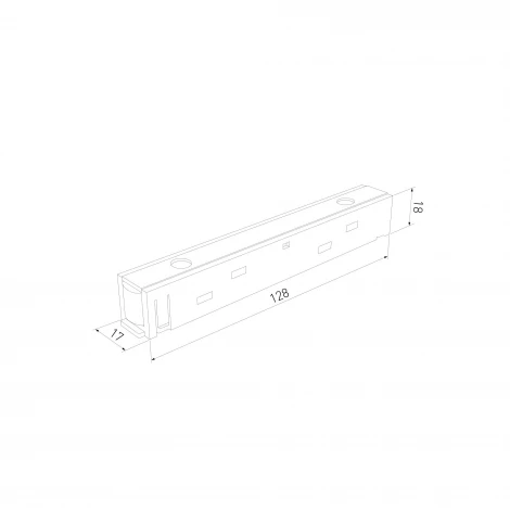 Прямой коннектор (белый) Elektrostandard Slim Magnetic 95135/00
