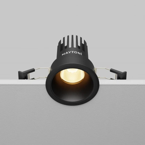 Встраиваемый светильник Maytoni Dip DL115-10W-2.7K-B (LED, 220V, круглые)