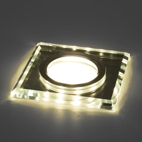 Светильник встраиваемый с белой LED подсветкой Feron CD8150 41910 MR16 G5.3 белый