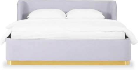 Кровать Vibe 1600 ОГОГО (арт.748485), (Шенилл,Ткань/Сиреневый)